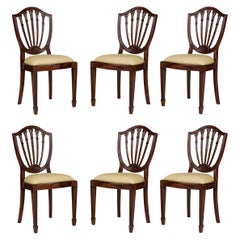 Set of 16 English Adam Style Open Back Side Chairs with Upholstered Cushion