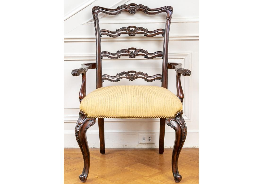 Set Of 16 Fine Georgian Style Mahogany Dining Room Chairs For Sale 8
