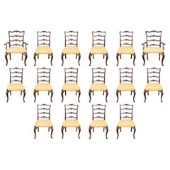 Set Of 16 Fine Georgian Style Mahogany Dining Room Chairs