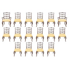 Set Of 16 Fine Georgian Style Mahogany Dining Room Chairs