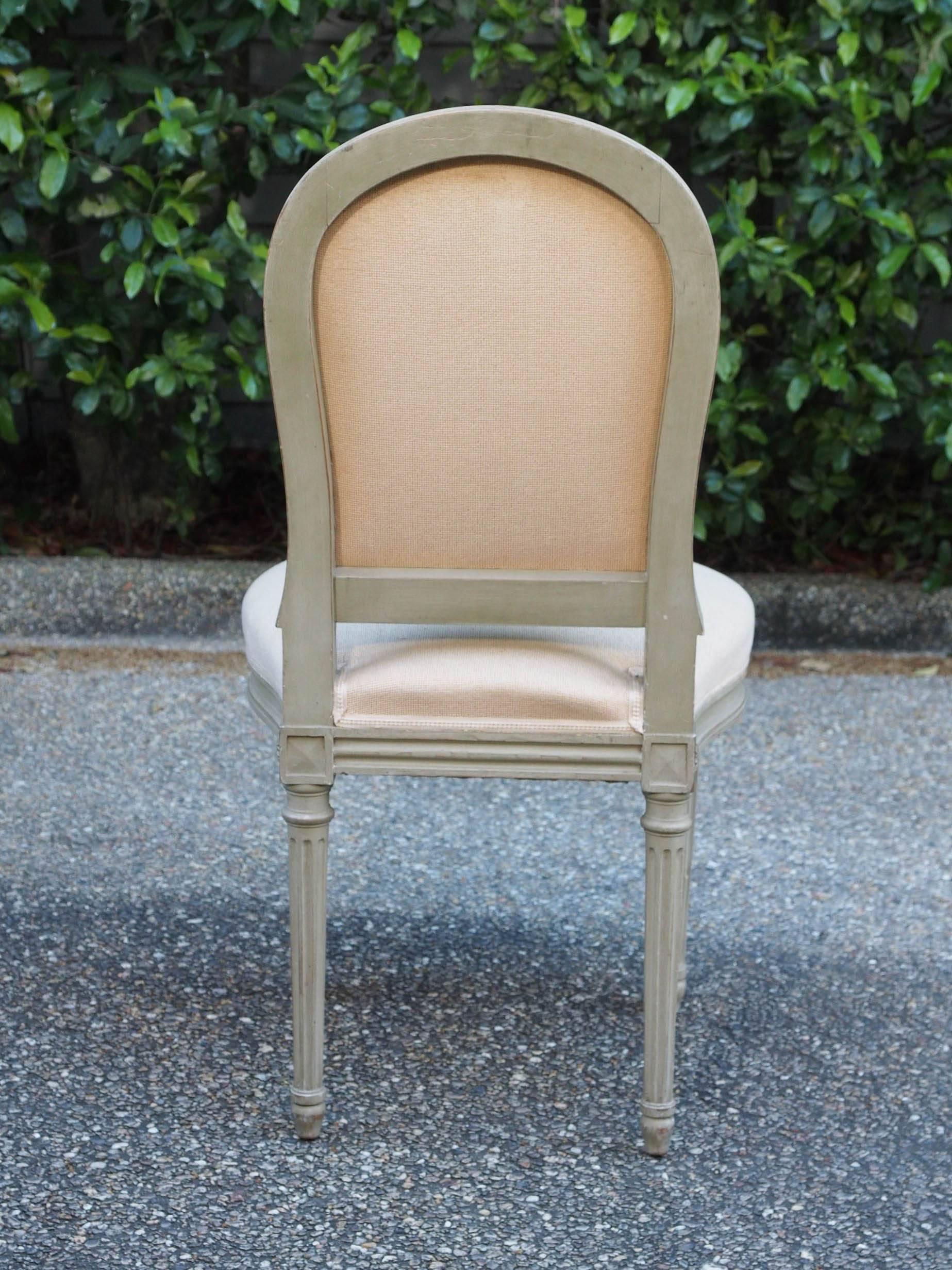 Set of 16 French Louis XVI Style Dining Chairs For Sale 4