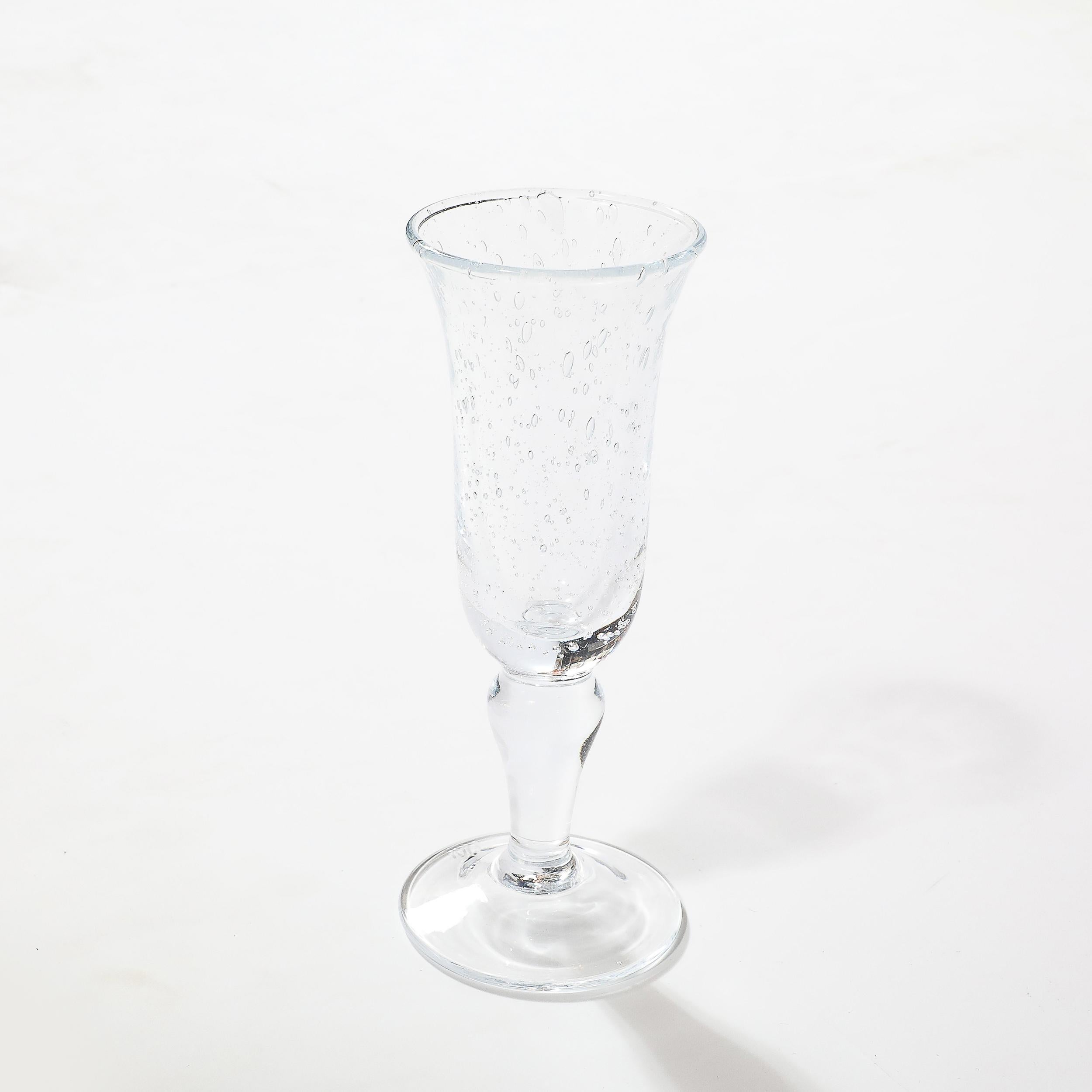 Set de 16 copas transparentes sopladas a mano de La Verrerie de Biot en venta 3