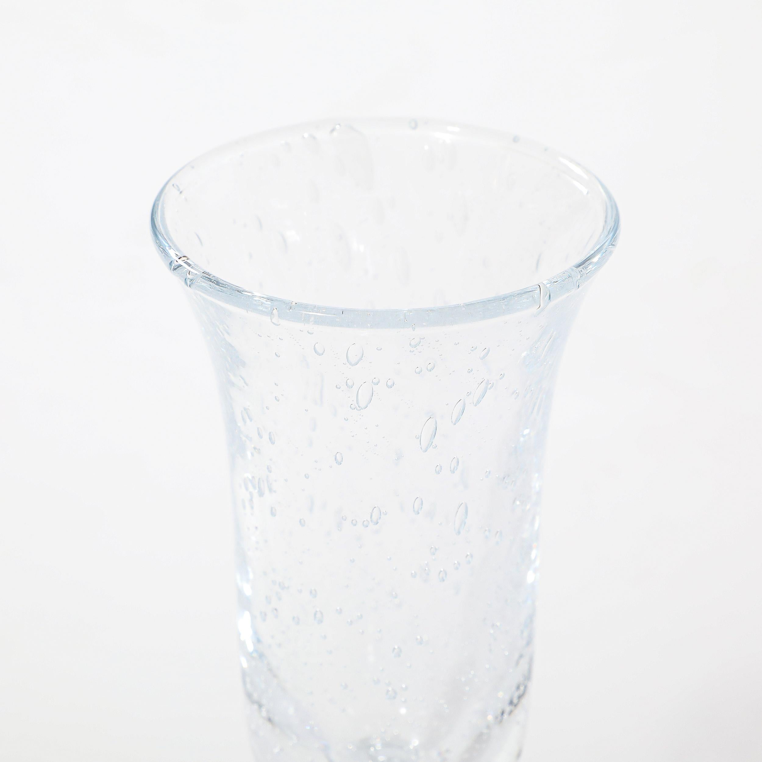 Set de 16 copas transparentes sopladas a mano de La Verrerie de Biot en venta 4