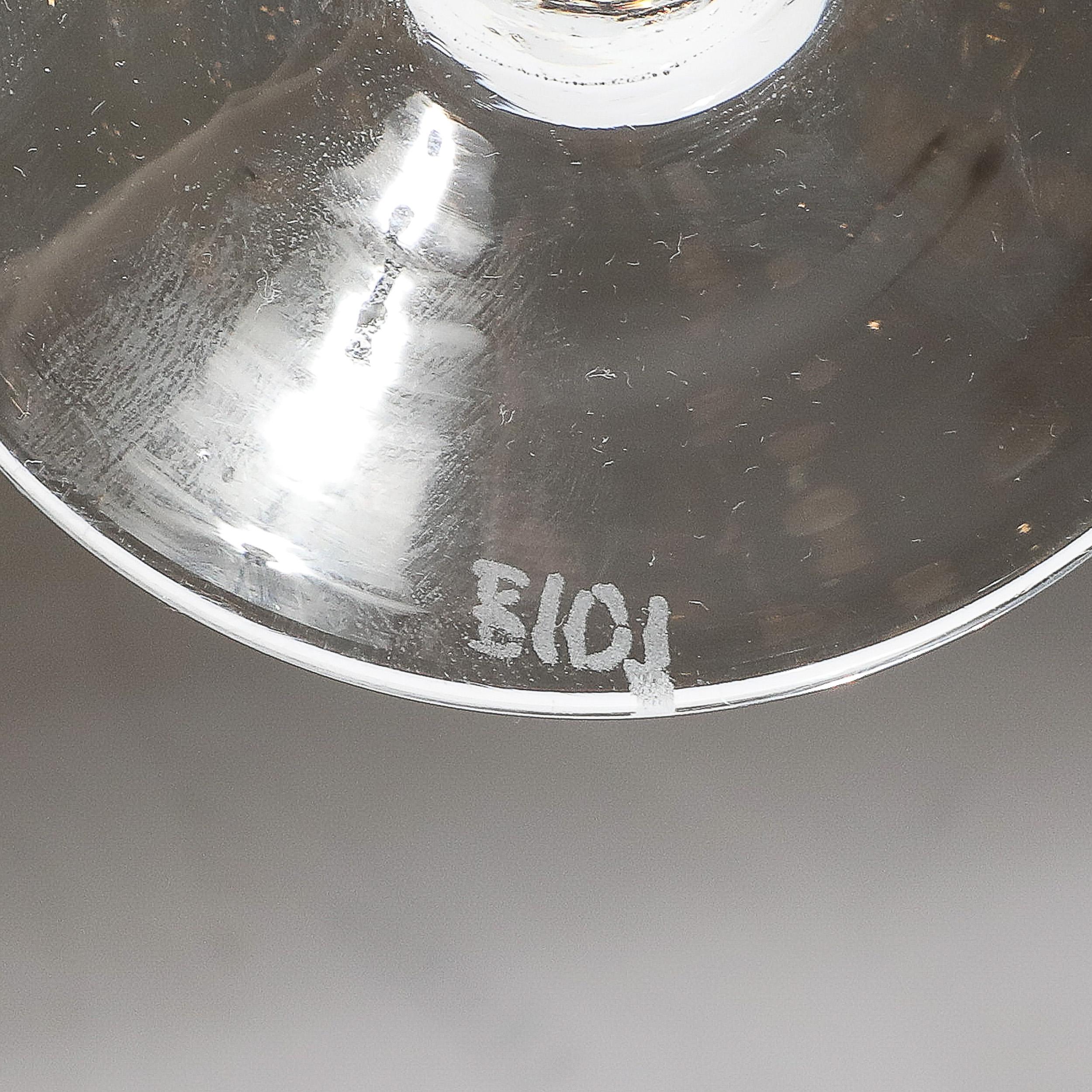 Set de 16 copas transparentes sopladas a mano de La Verrerie de Biot en venta 5