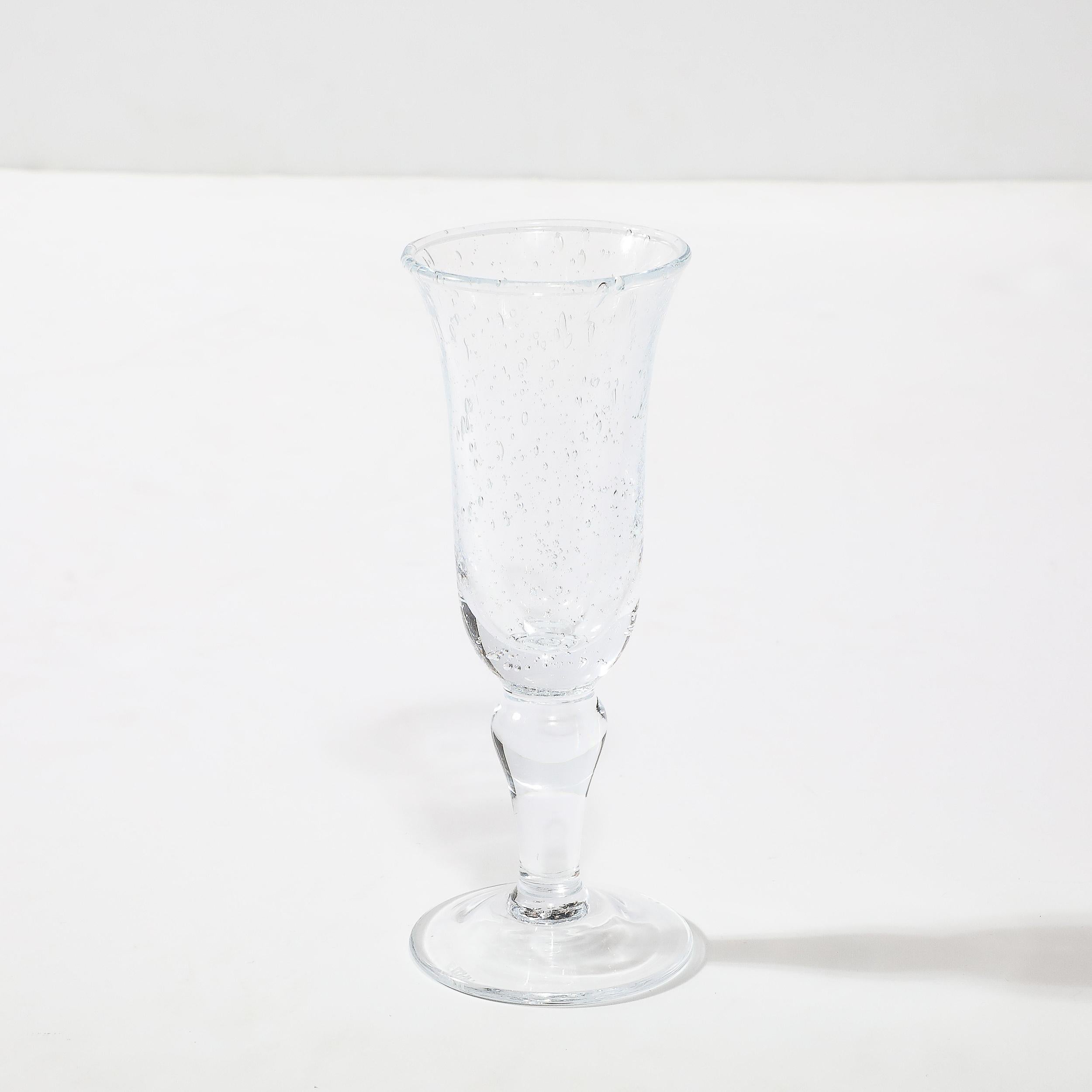 Set de 16 copas transparentes sopladas a mano de La Verrerie de Biot Francés en venta
