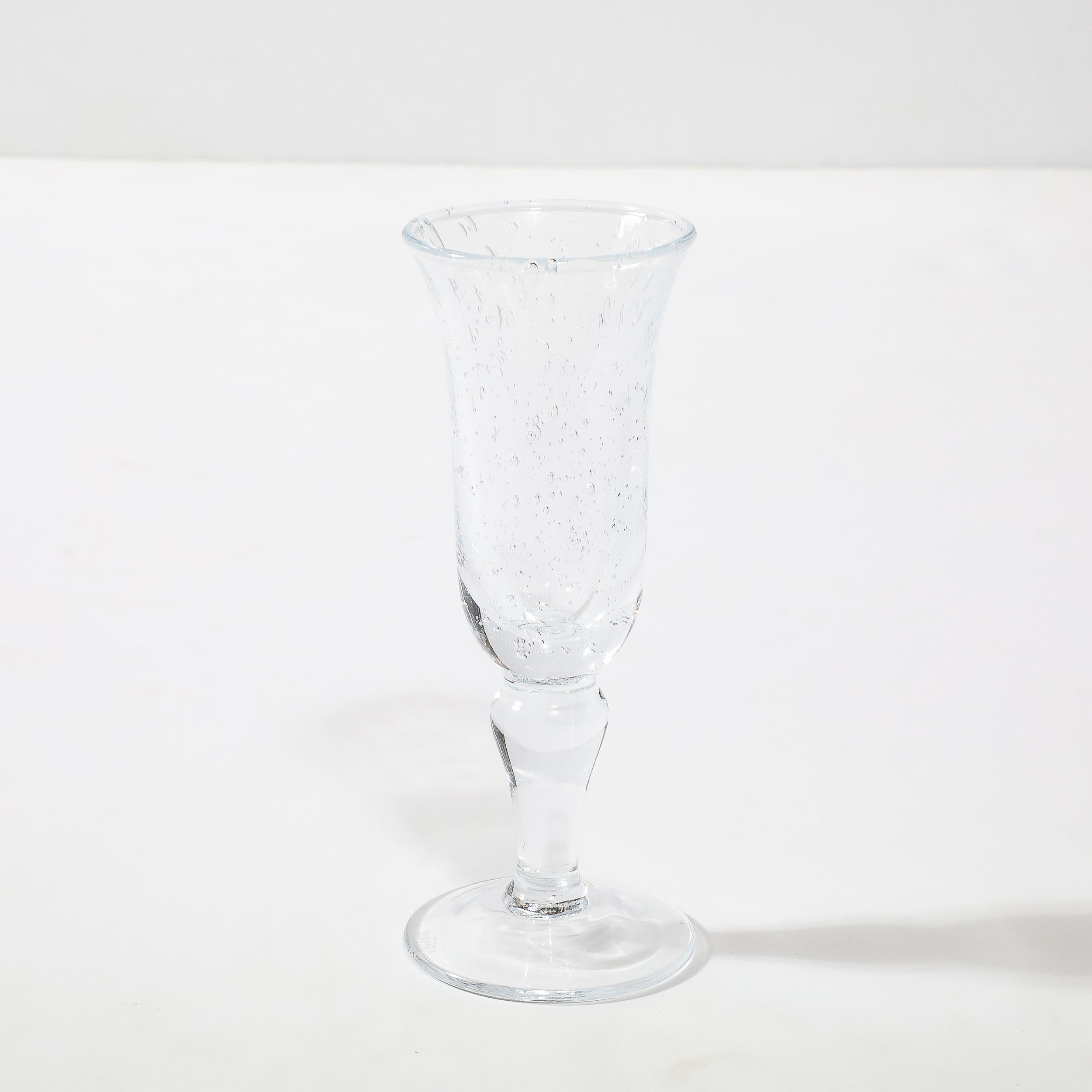 Set de 16 copas transparentes sopladas a mano de La Verrerie de Biot Vidrio en venta