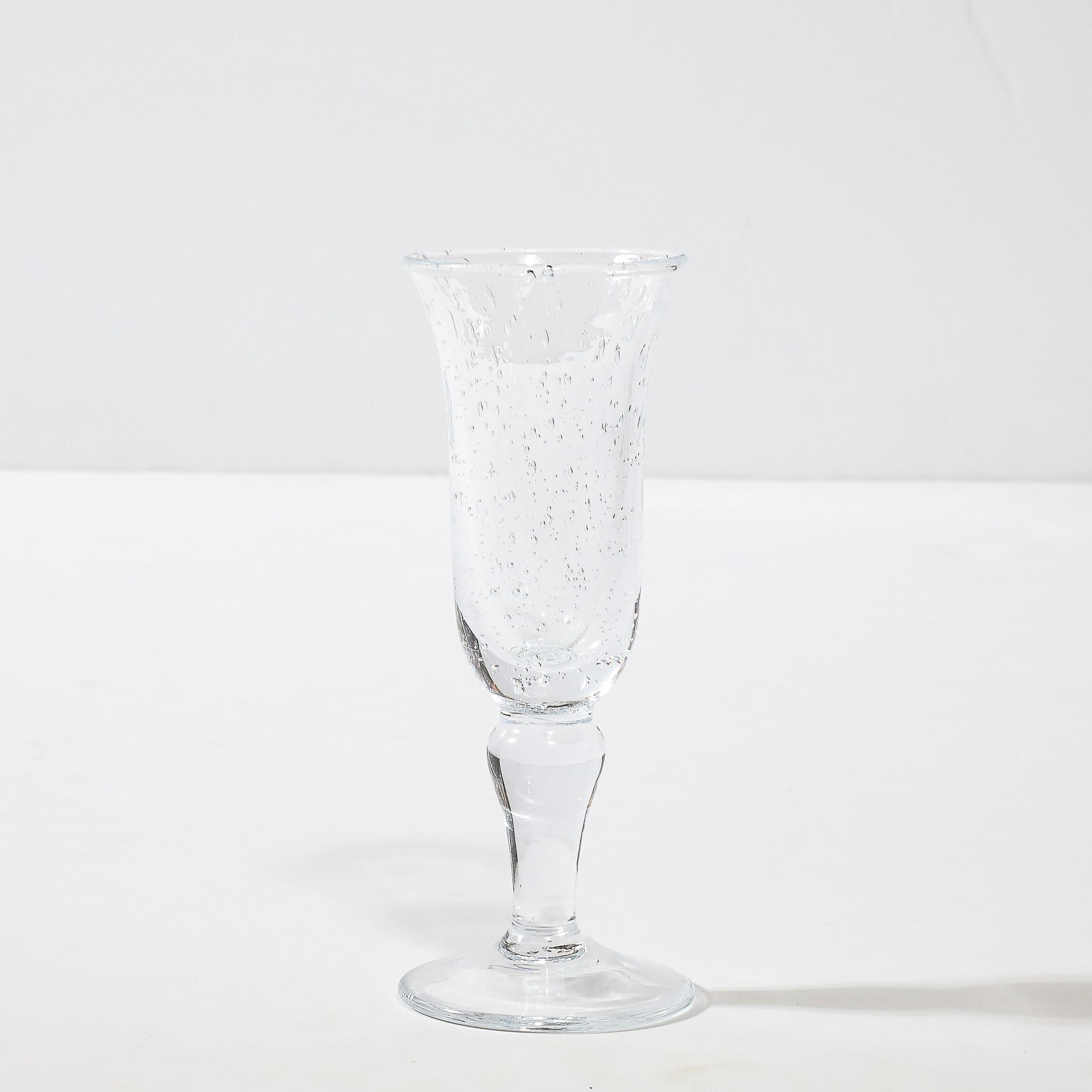Set de 16 copas transparentes sopladas a mano de La Verrerie de Biot en venta 1