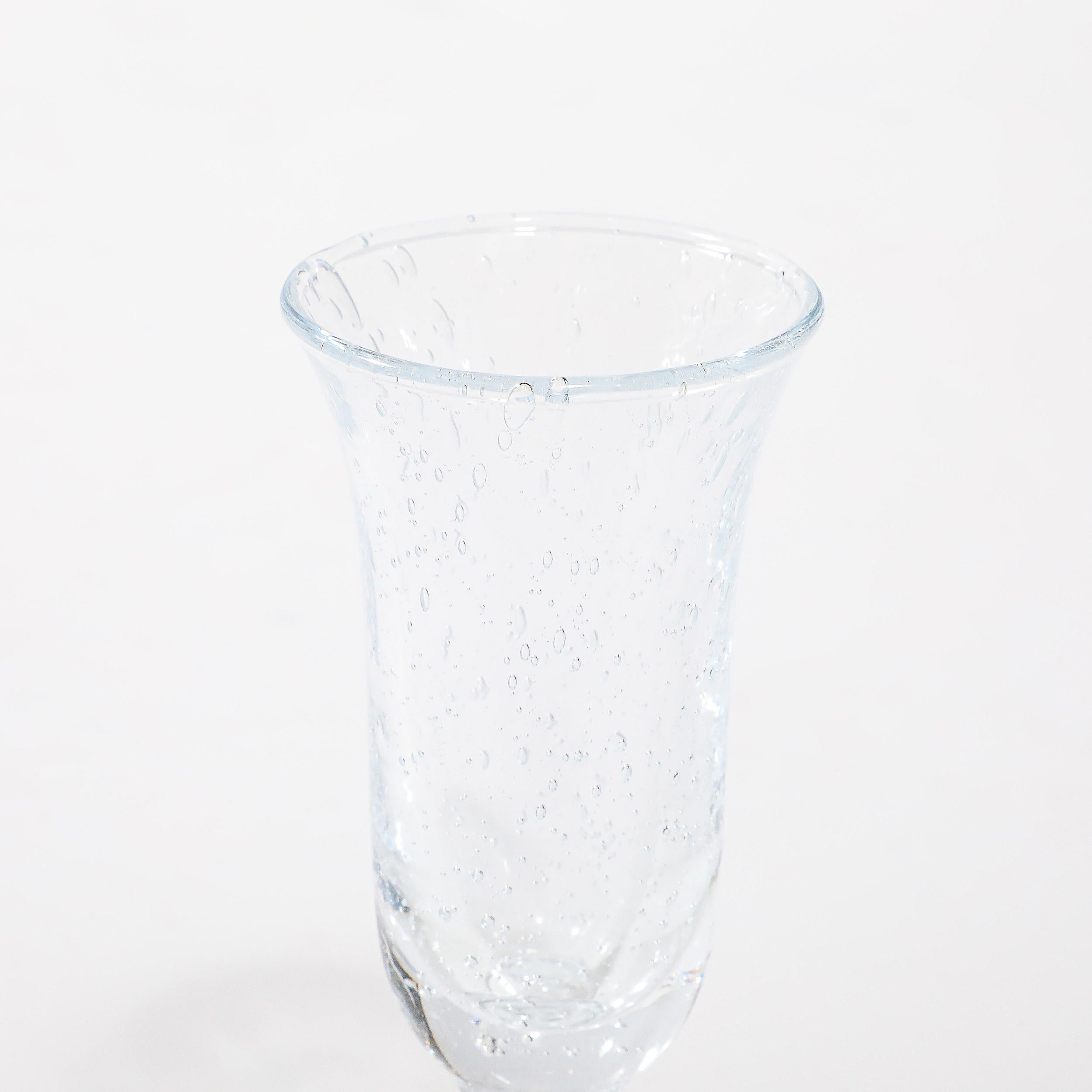 Set de 16 copas transparentes sopladas a mano de La Verrerie de Biot en venta 2