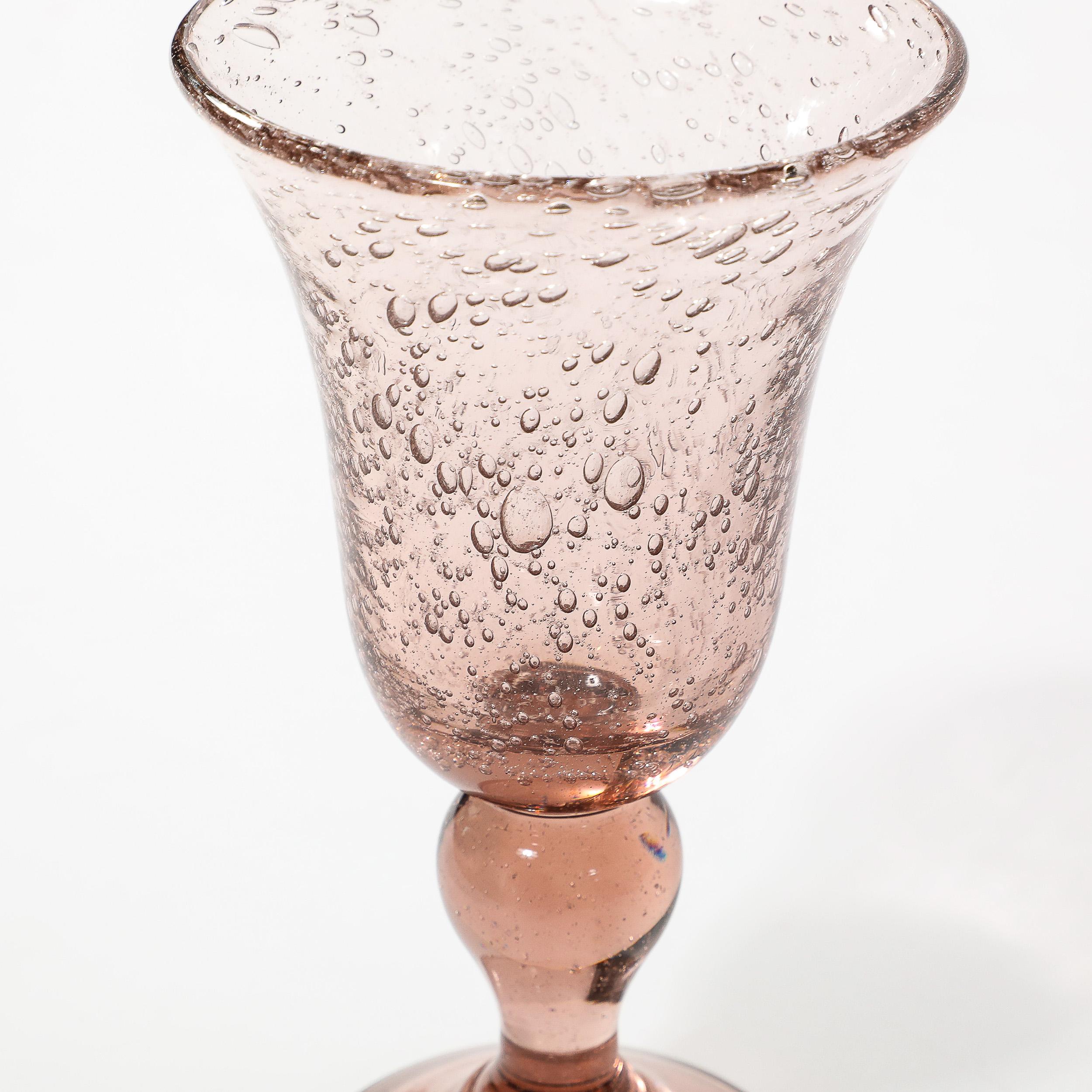 Ensemble de 16 verres à suspension en améthyste fumée soufflée à la main par La Verrerie de Biot en vente 4