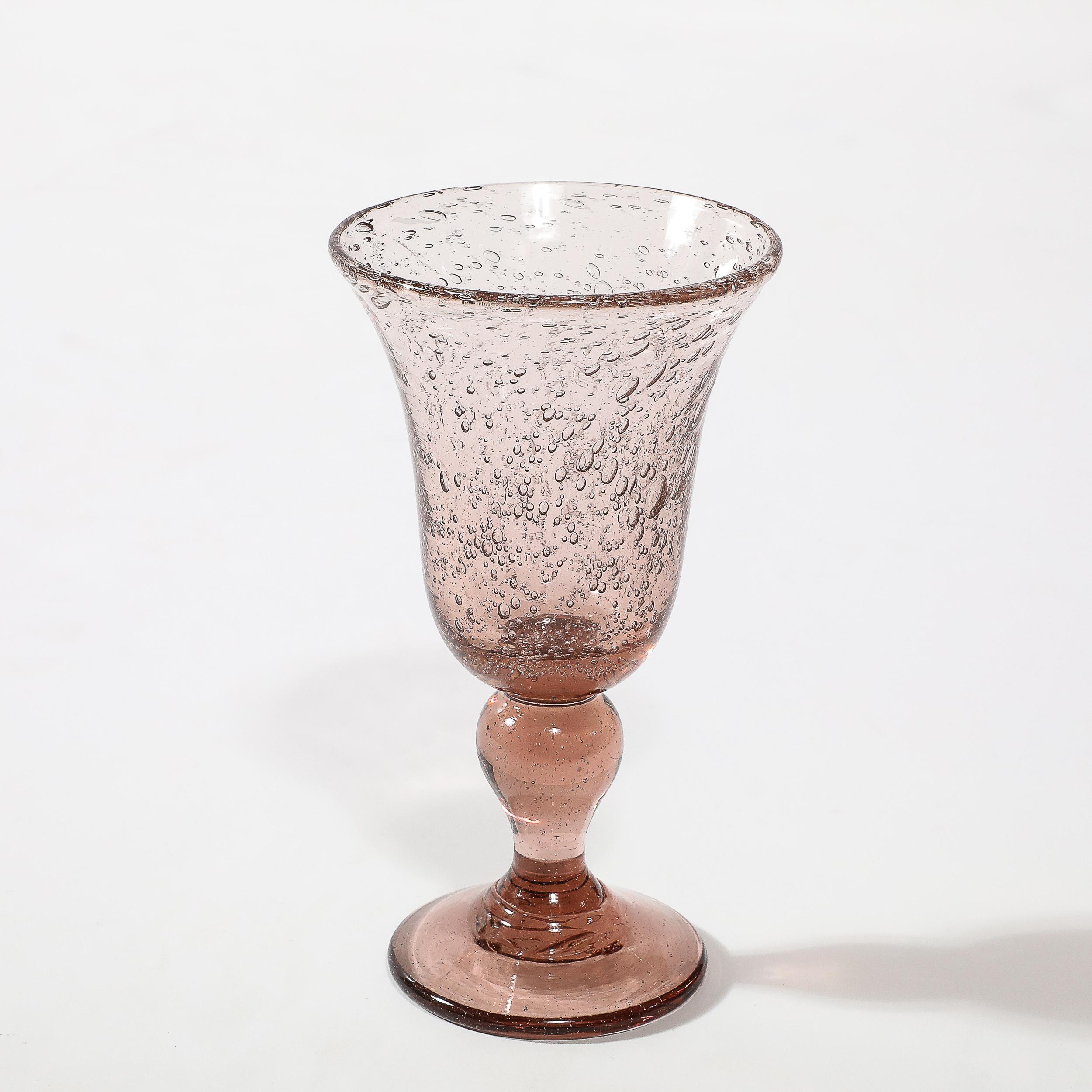 Ensemble de 16 verres à suspension en améthyste fumée soufflée à la main par La Verrerie de Biot Excellent état - En vente à New York, NY