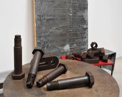 Lot de 16 écrous, boulons et plaques de liaison industriels surdimensionnés en fer