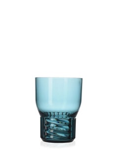 Set of 16 Kartell Trama Water Glasses in Light Blue by Patricia Urquiola