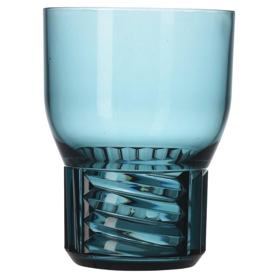 Set of 16 Kartell Trama Wine Glasses in Light Blue by Patricia Urquiola For Sale