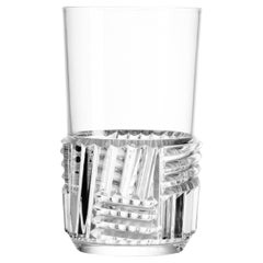 Set of 16 Large Kartell Trama Glasses in Crystal by Patricia Urquiola
