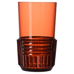 Ensemble de 16 grands verres Kartell Trama roseâtre de Patricia Urquiola