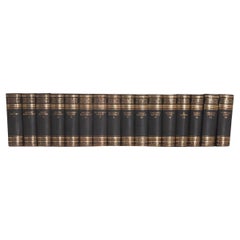 Used Set of 16 Leather Bound Dutch Encyclopedias