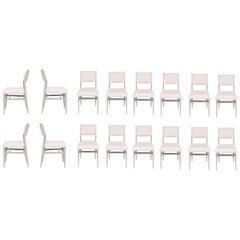 Set of 16 Maze Lacquered Dining Chairs