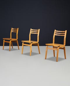 Set of 16 Mid-Century Bentwood Chairs in Beech by Czech Manufacturer, 1960s