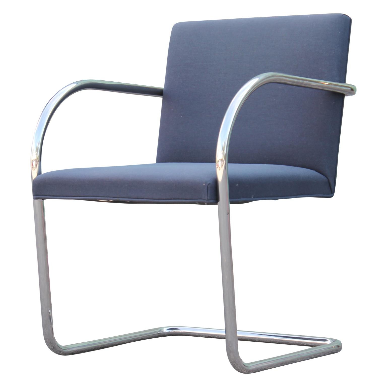 Set of 16 Mies Van Der Rohe for Knoll Tubular Chrome Brno Dining Chairs In Good Condition In Houston, TX