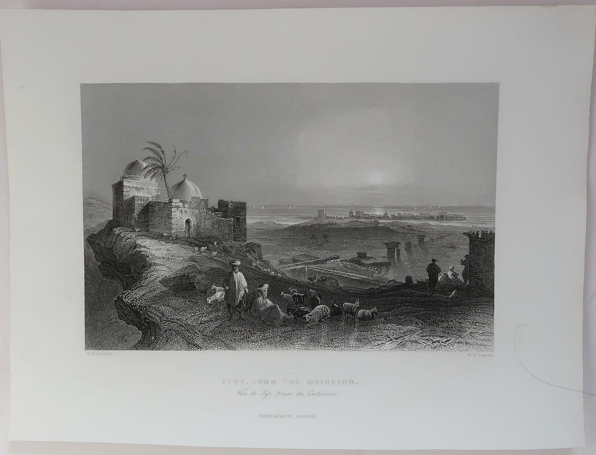 Islamic Set of 16 Original Antique Prints of The Levant / Holy Land /Middle East, C 1840
