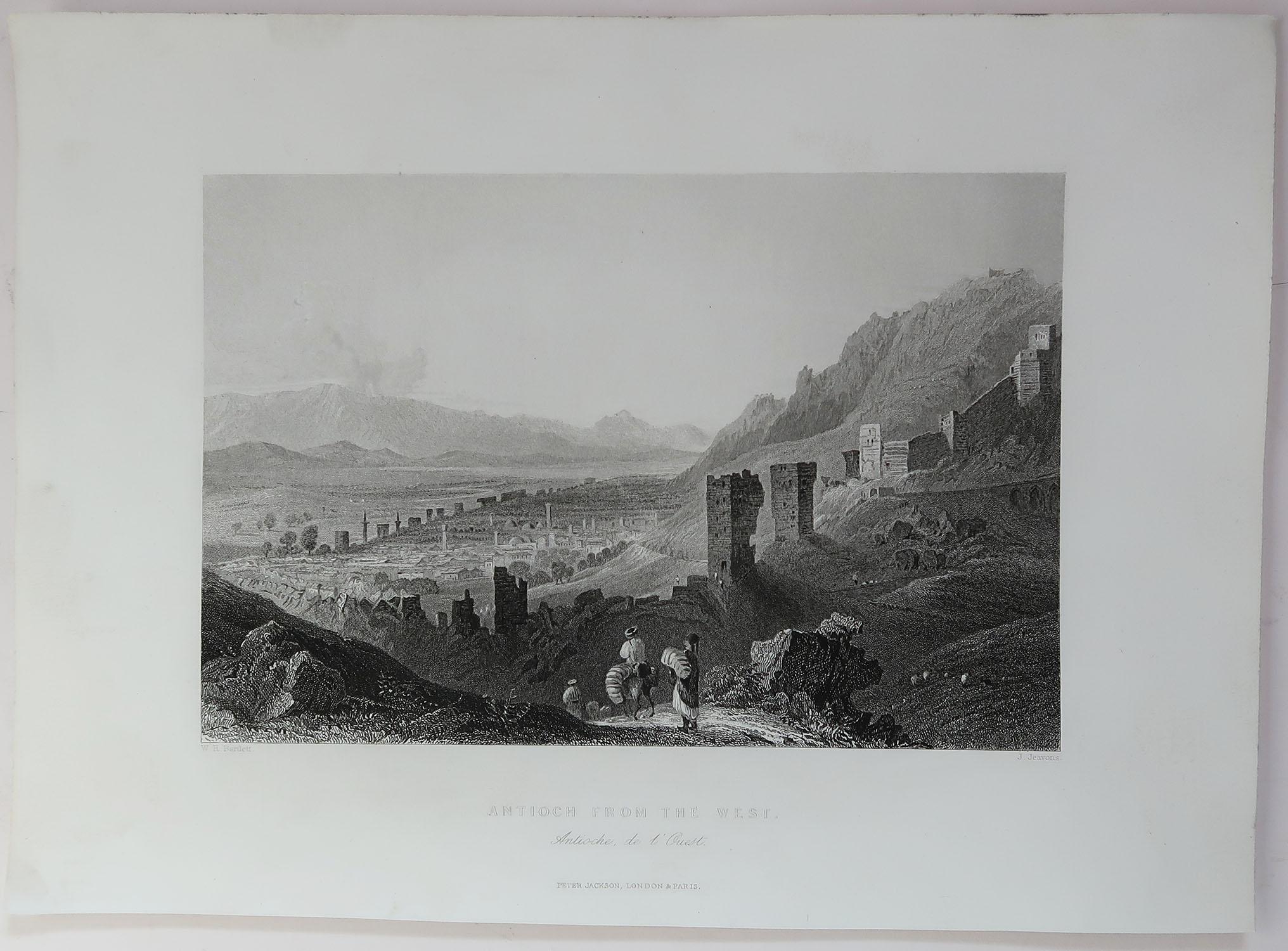 English Set of 16 Original Antique Prints of The Levant / Holy Land /Middle East, C 1840