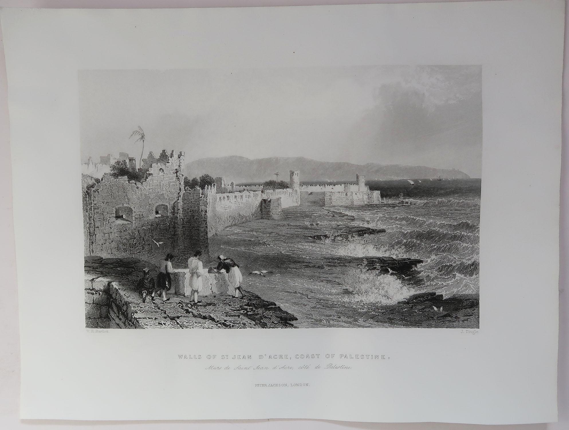 Mid-19th Century Set of 16 Original Antique Prints of The Levant / Holy Land /Middle East, C 1840
