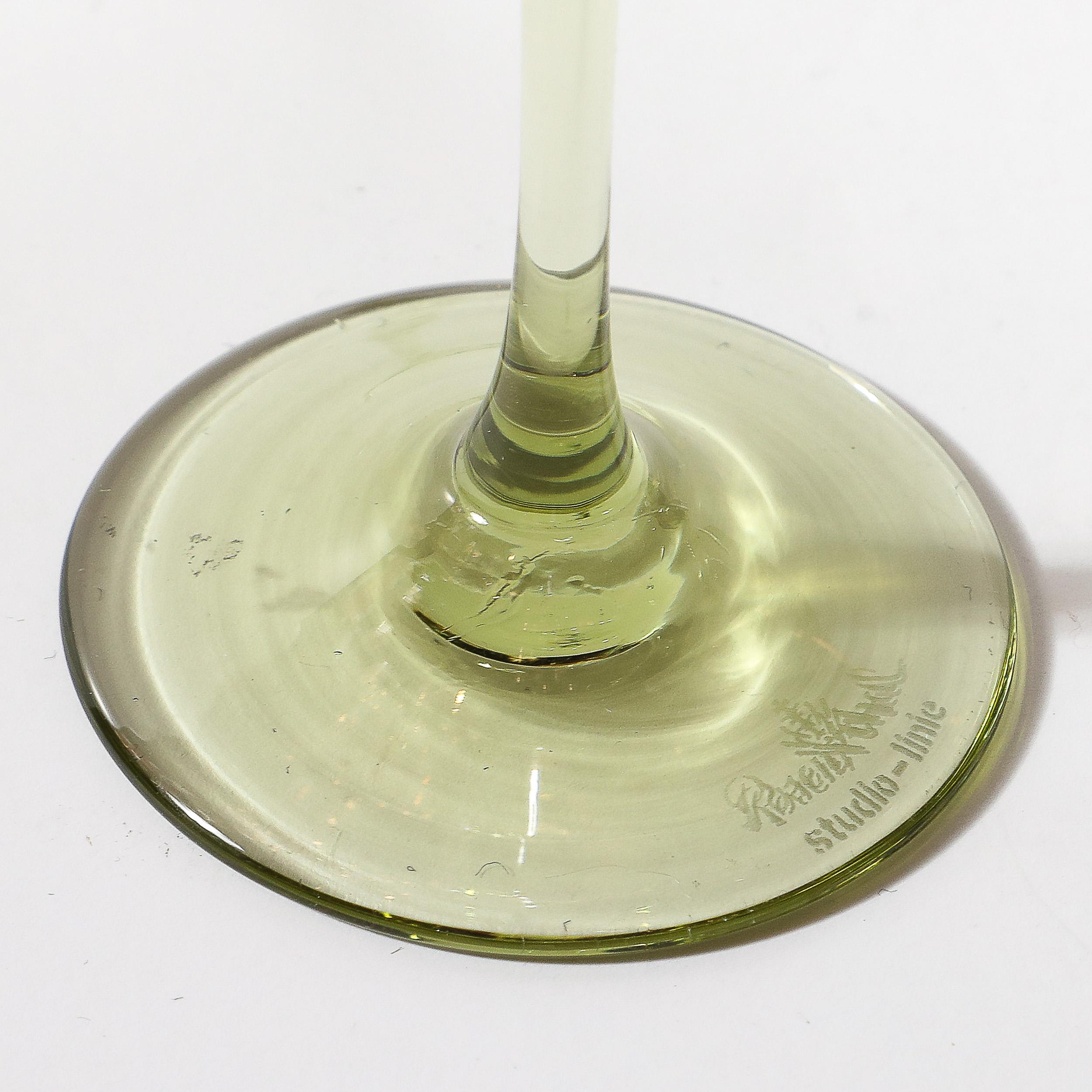 Set of 16 Papyrus Pattern Rosenthal Cordial & Brandy Sniffer Crystal Stemware For Sale 6