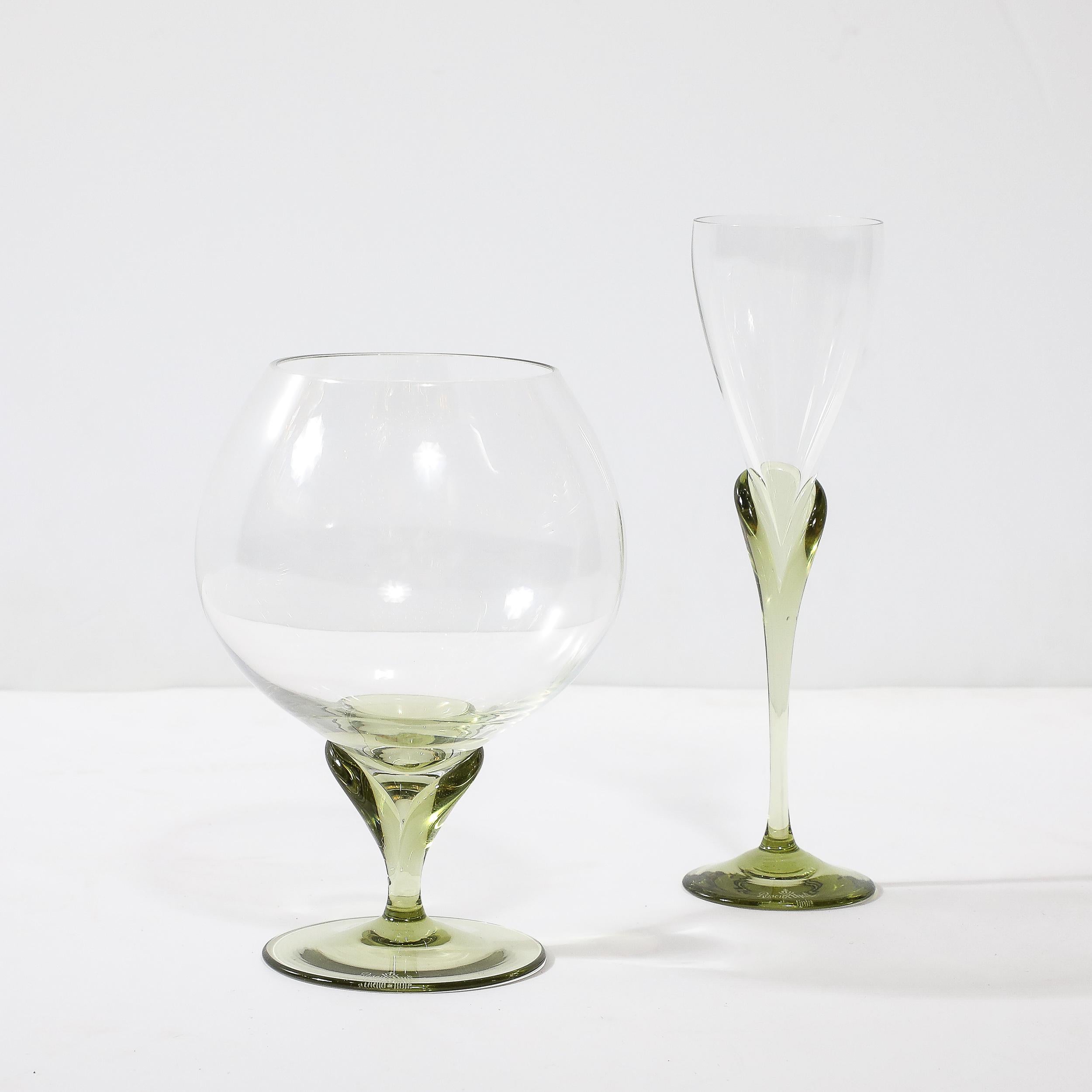 Set of 16 Papyrus Pattern Rosenthal Cordial & Brandy Sniffer Crystal Stemware For Sale 8