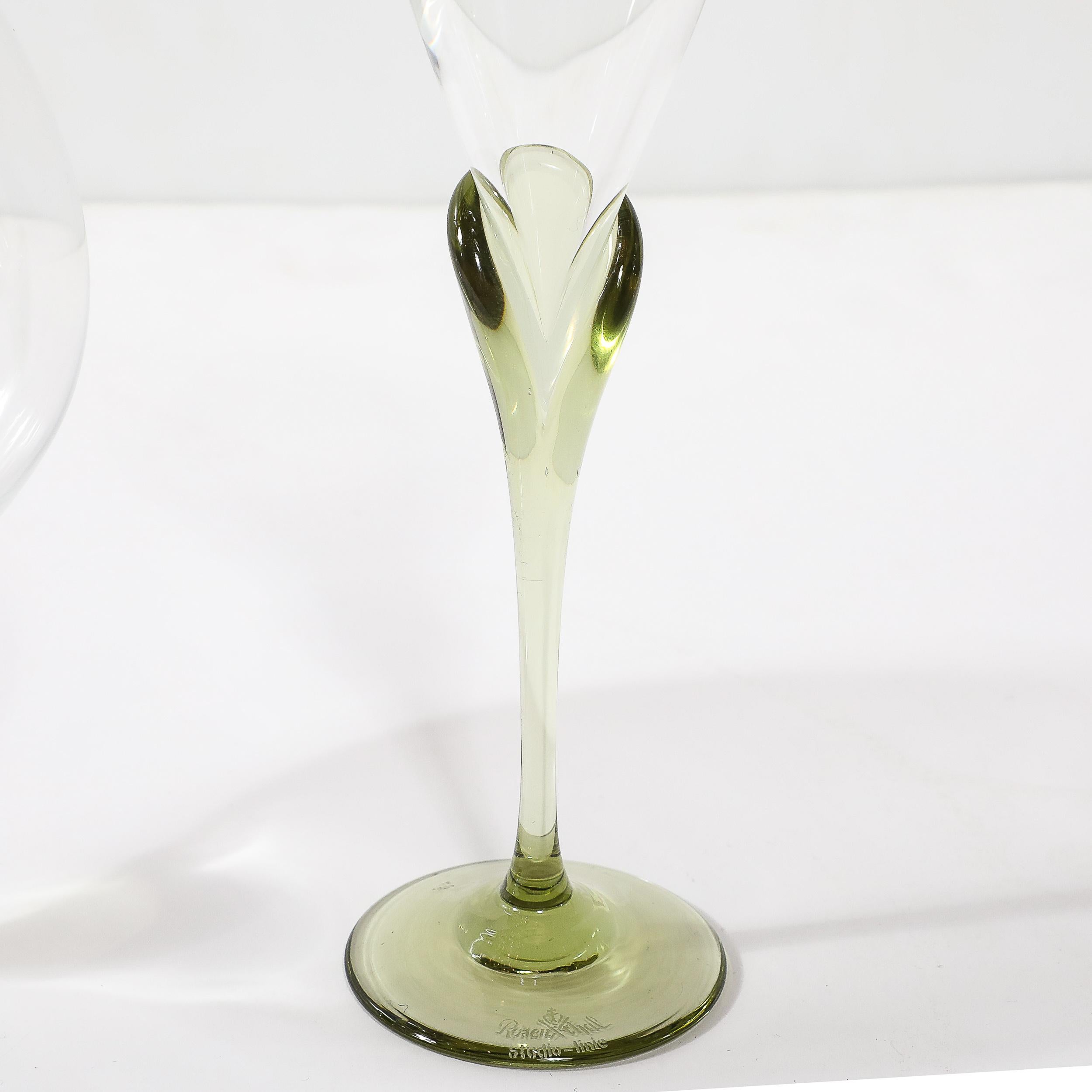 Set of 16 Papyrus Pattern Rosenthal Cordial & Brandy Sniffer Crystal Stemware For Sale 1