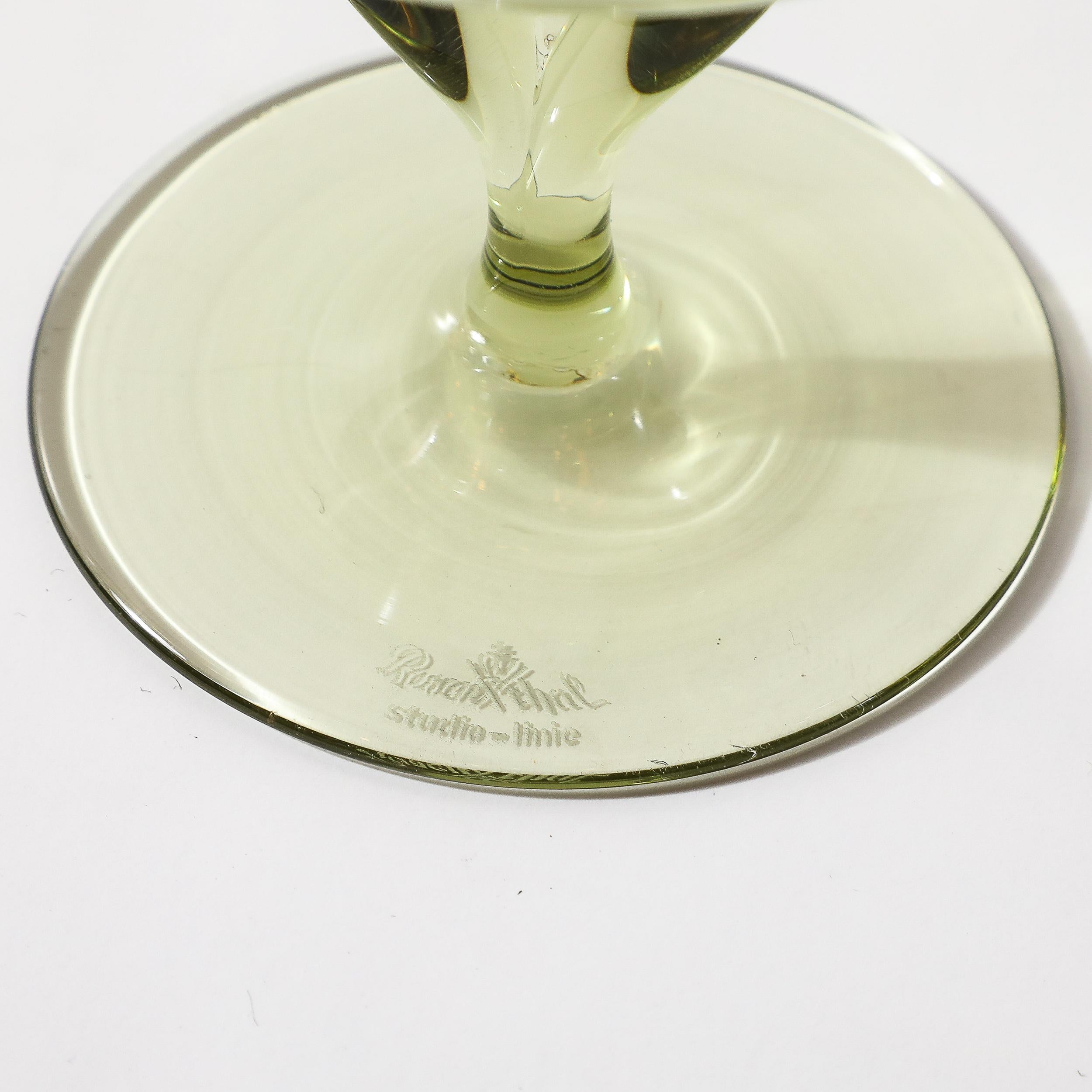 Set of 16 Papyrus Pattern Rosenthal Cordial & Brandy Sniffer Crystal Stemware For Sale 2