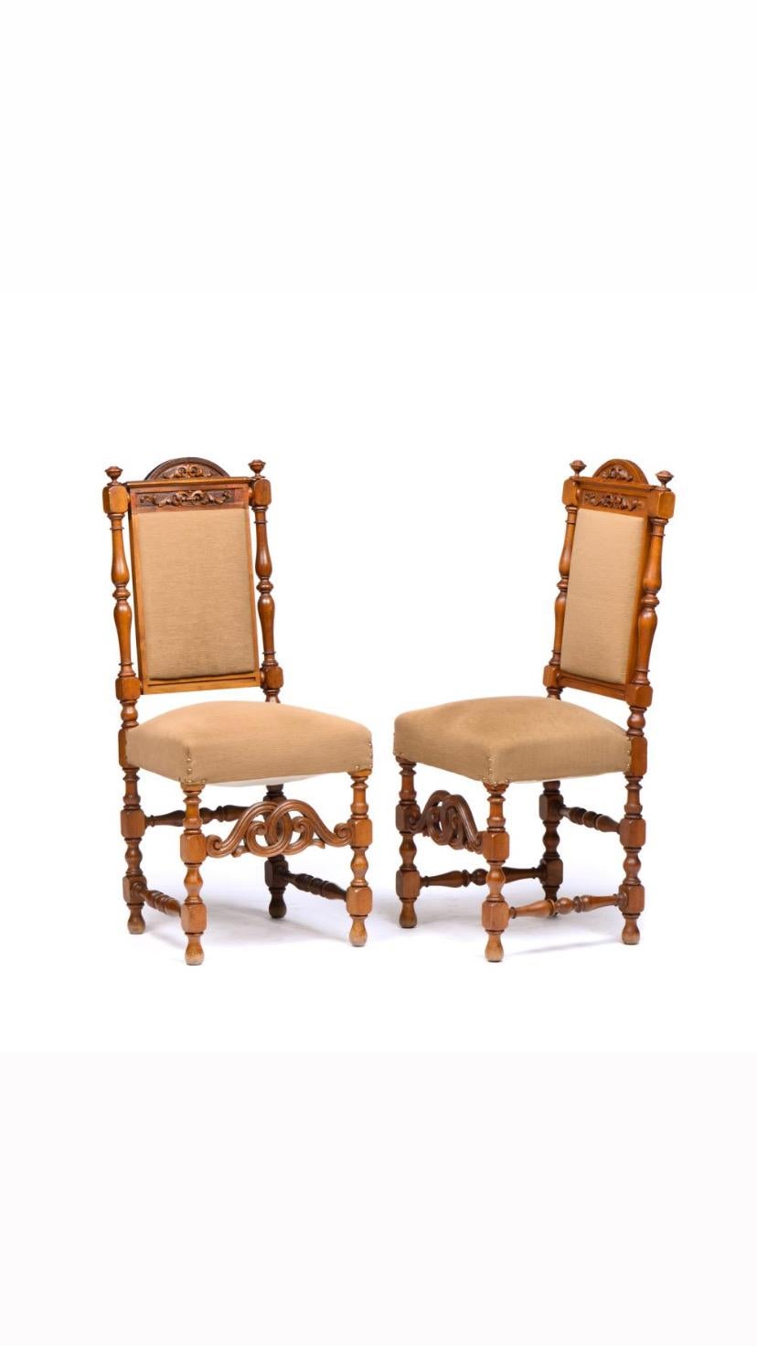 Set of 16 Portuguese Wooden Chairs, circa 19th Century For Sale 5