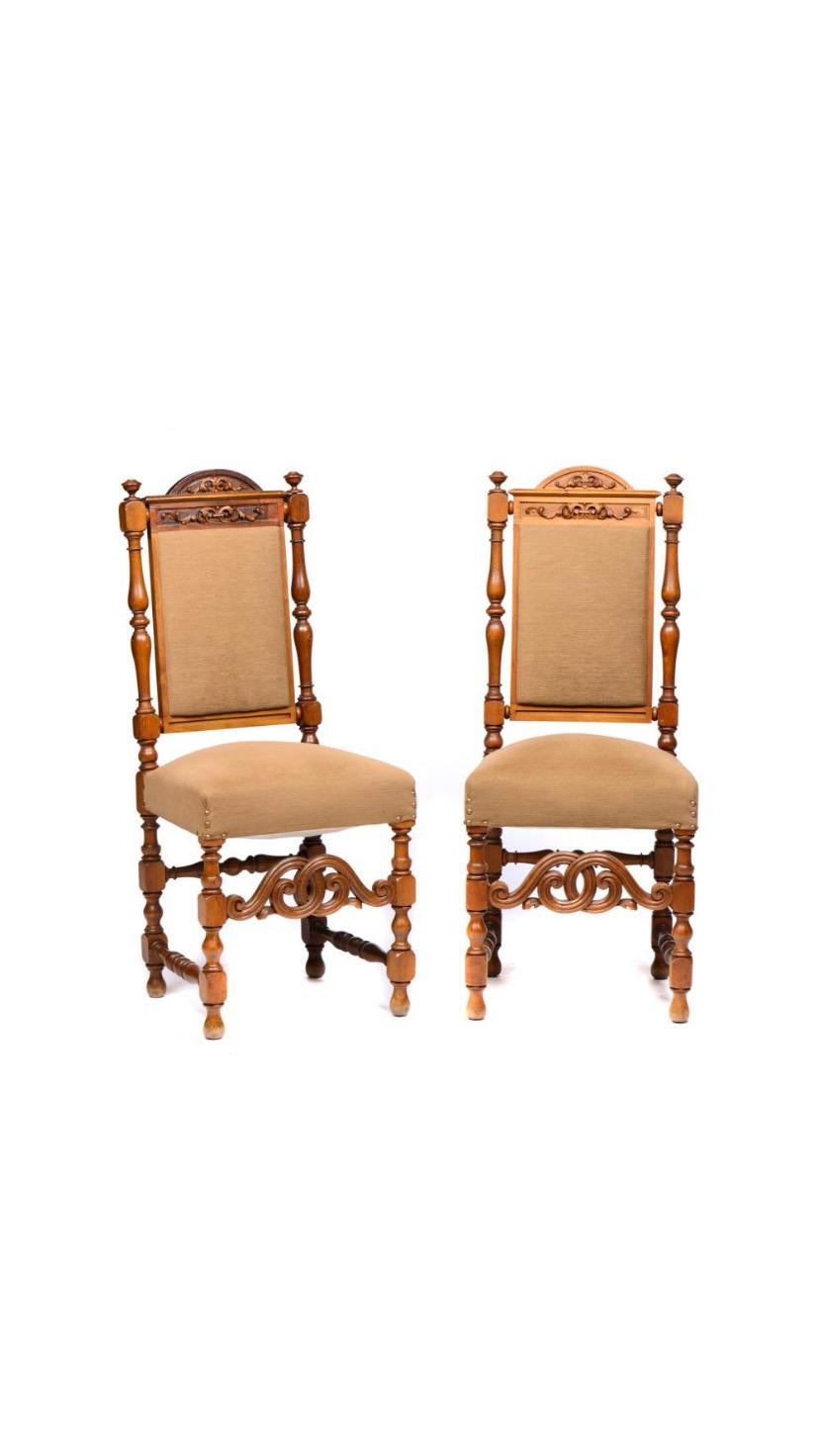 Set of 16 Portuguese Wooden Chairs, circa 19th Century For Sale 6