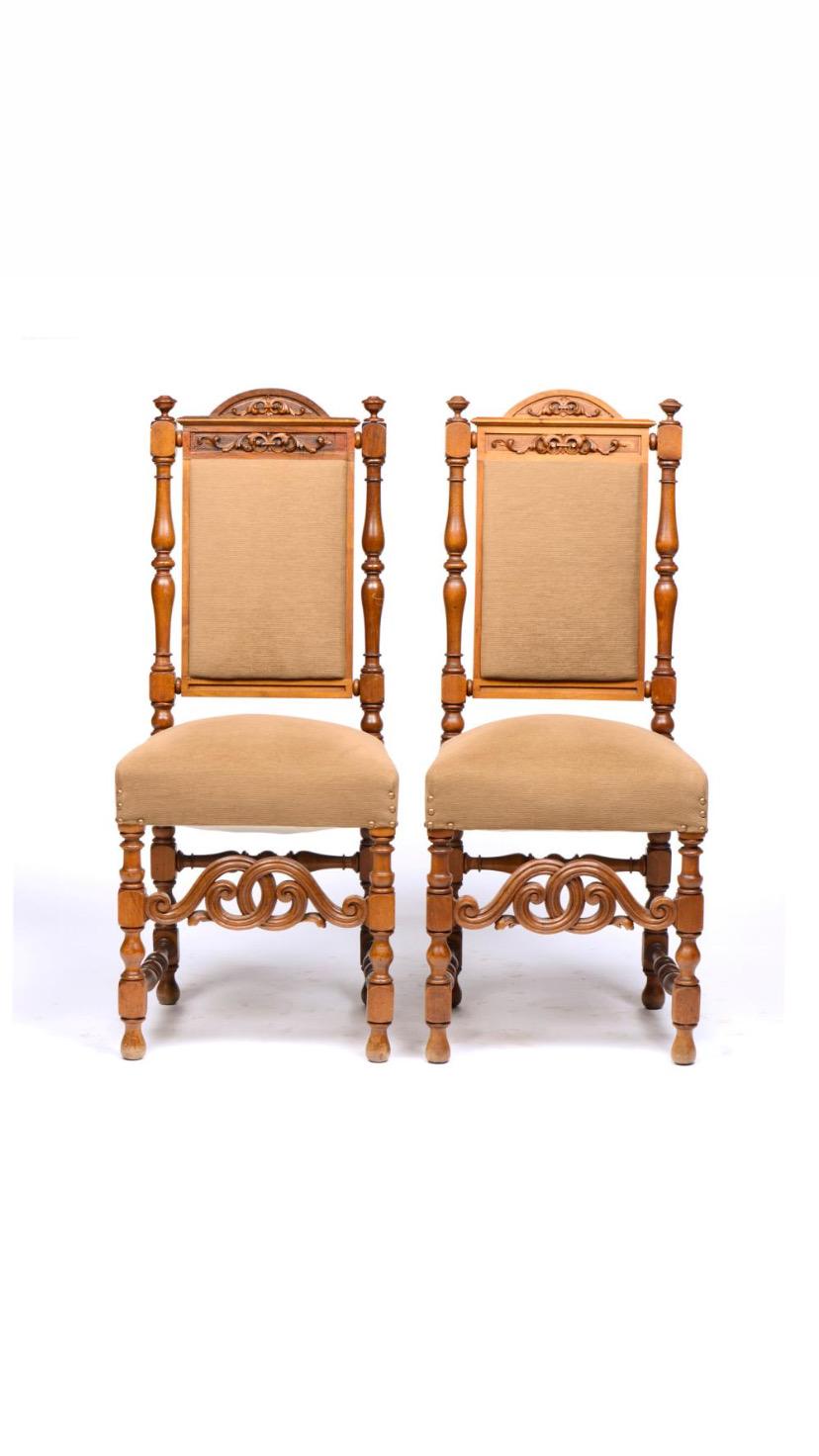 Set of 16 Portuguese Wooden Chairs, circa 19th Century For Sale 4