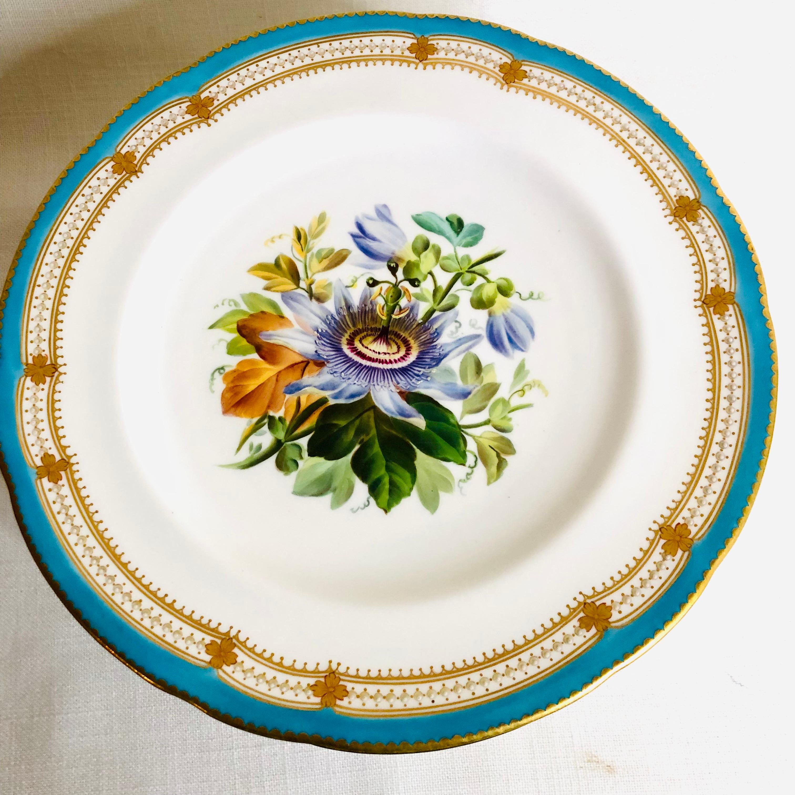 Set of 16 Rare Minton Plates Each Hand-Painted with a Different Flower Bouquet 3
