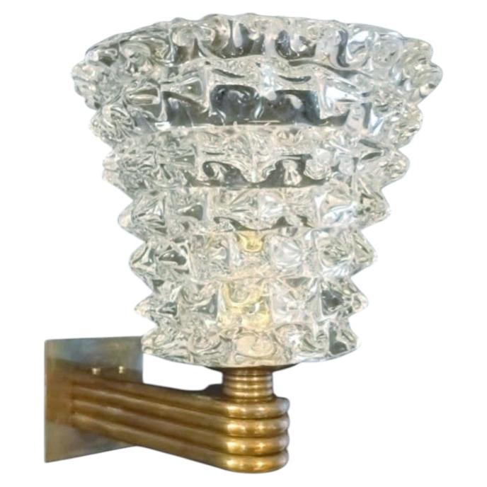 Set of 16 Rostrato Sconces by Barovier e Toso, Murano, 1960s
