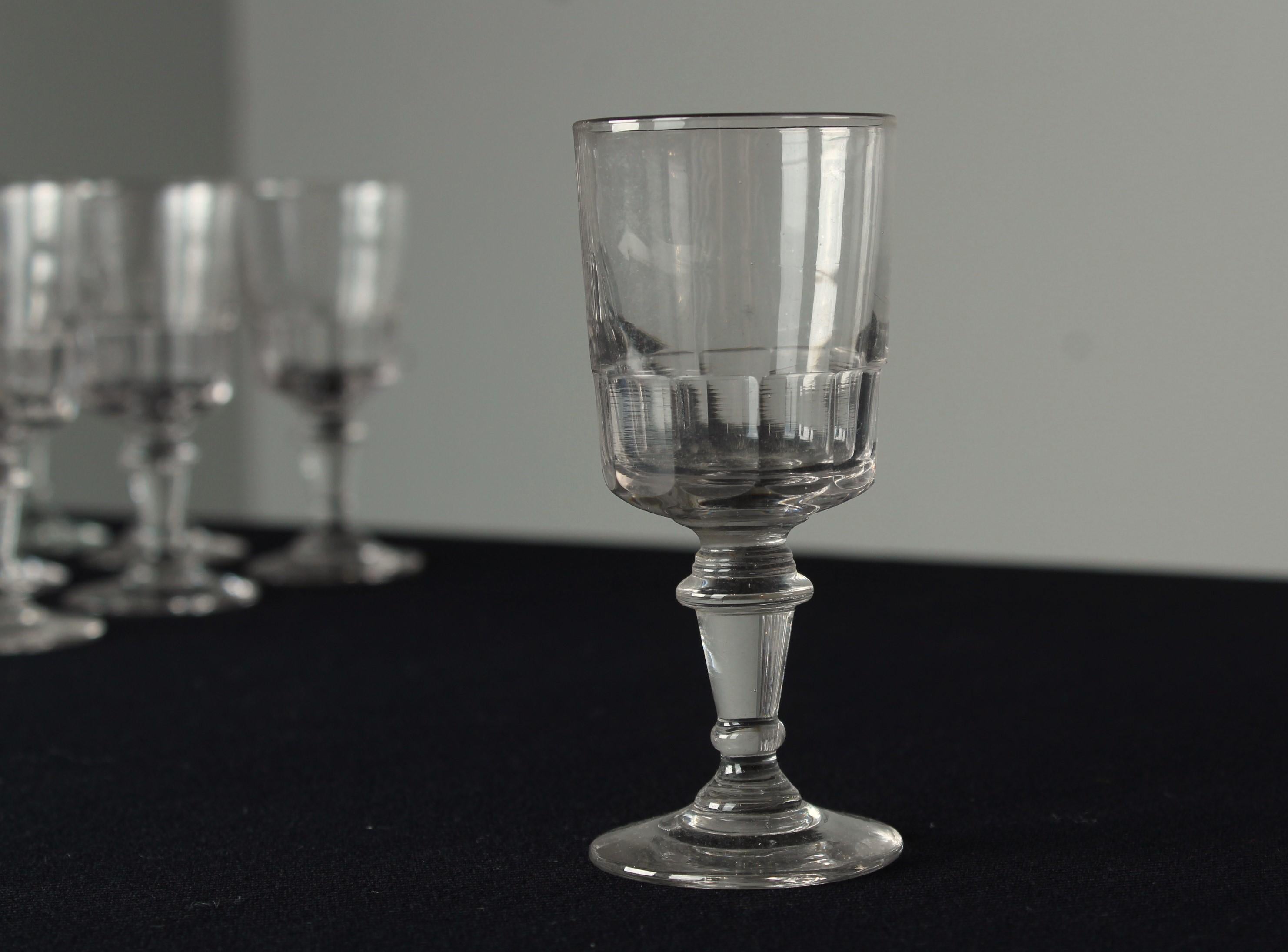 French Set Of 16 Schnapps Glasses, France, 11 cm For Sale