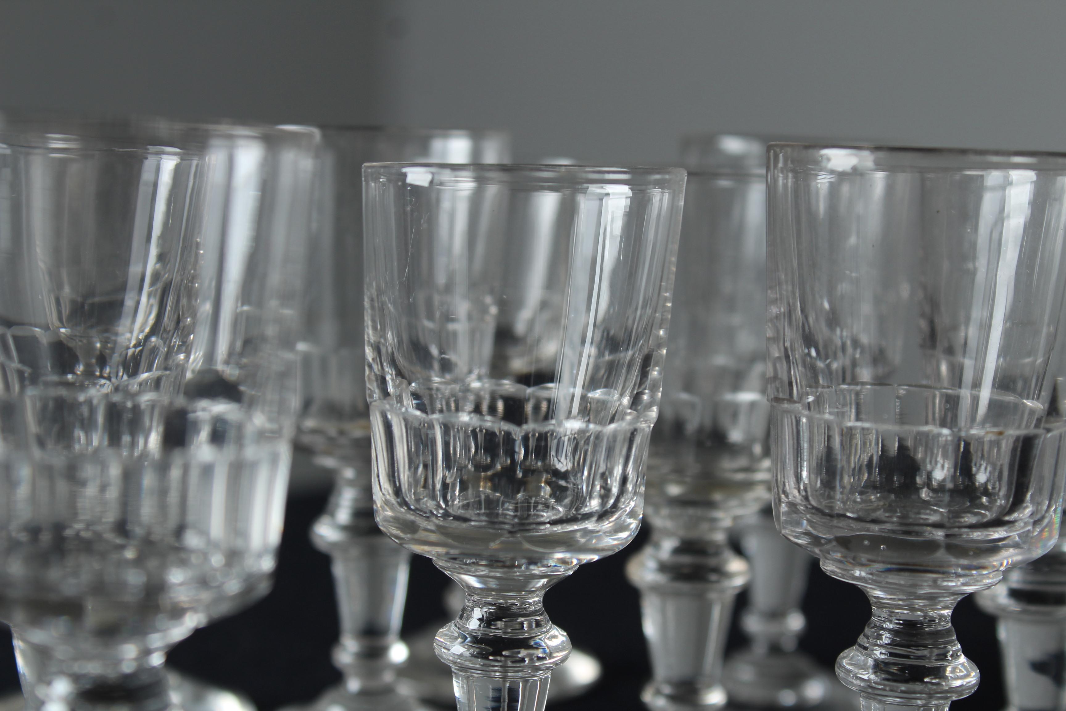 20th Century Set Of 16 Schnapps Glasses, France, 11 cm For Sale