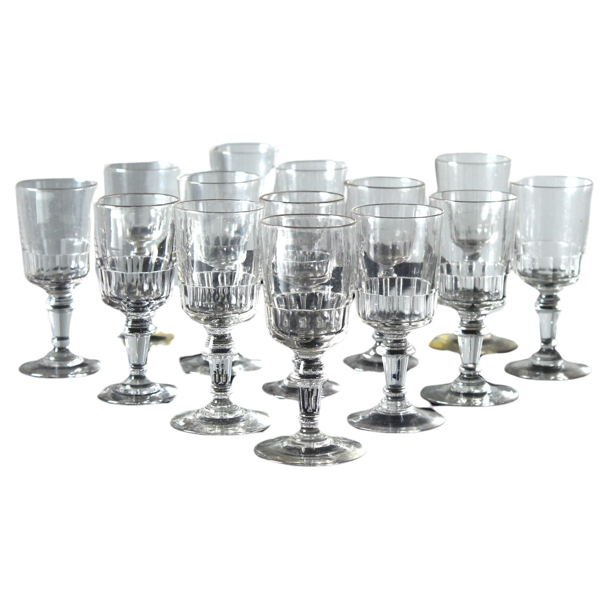 Set Of 16 Schnapps Glasses, France, 11 cm For Sale
