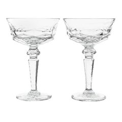Set of 16 St. Louis Large Champagne Coupes or Tall Stemmed Bowls