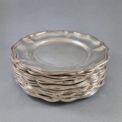 Set of 16 Sterling Silver Plates