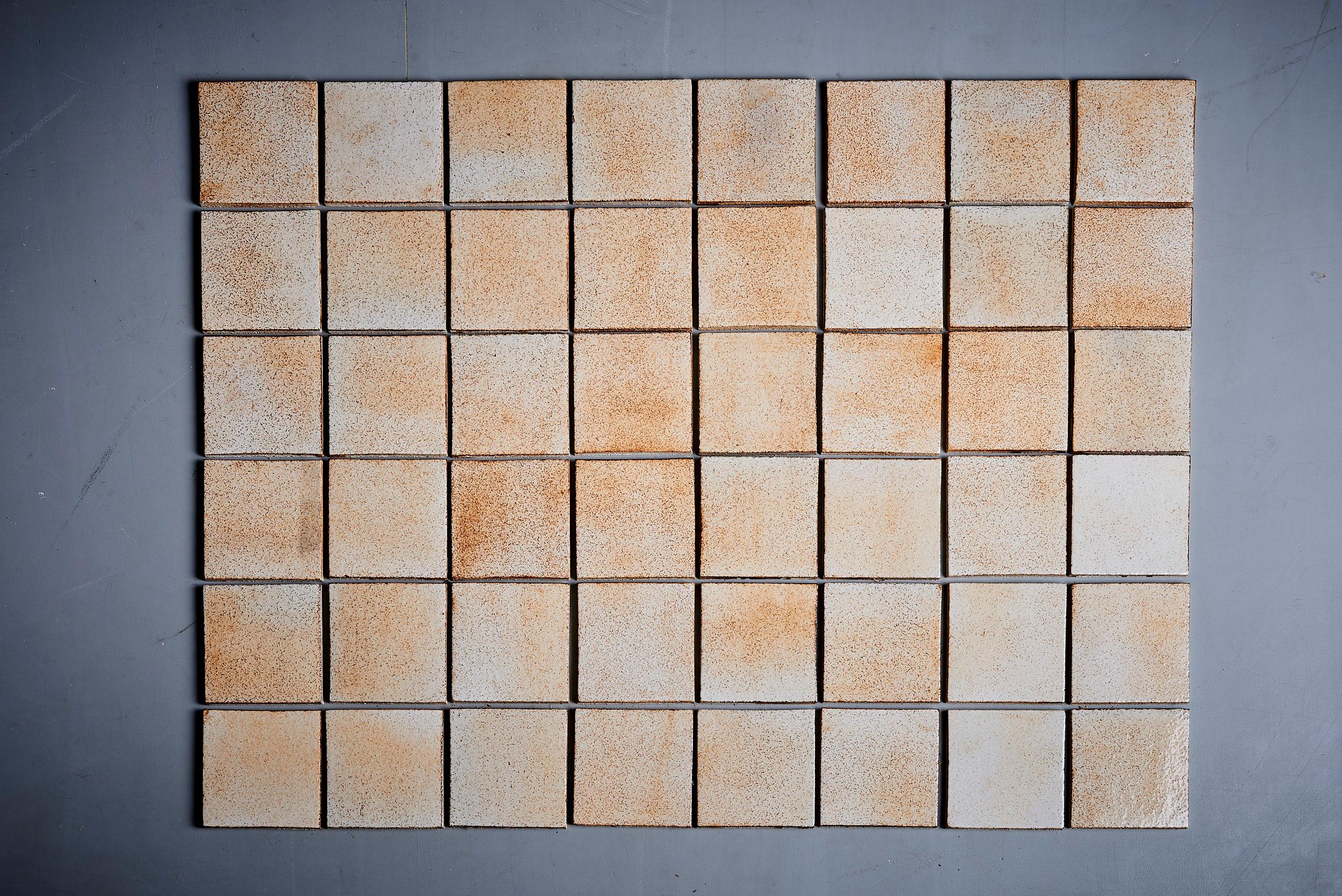 Set of 169 tiles (around 3 Sqm) by Roger Capron, France - 1970s. 