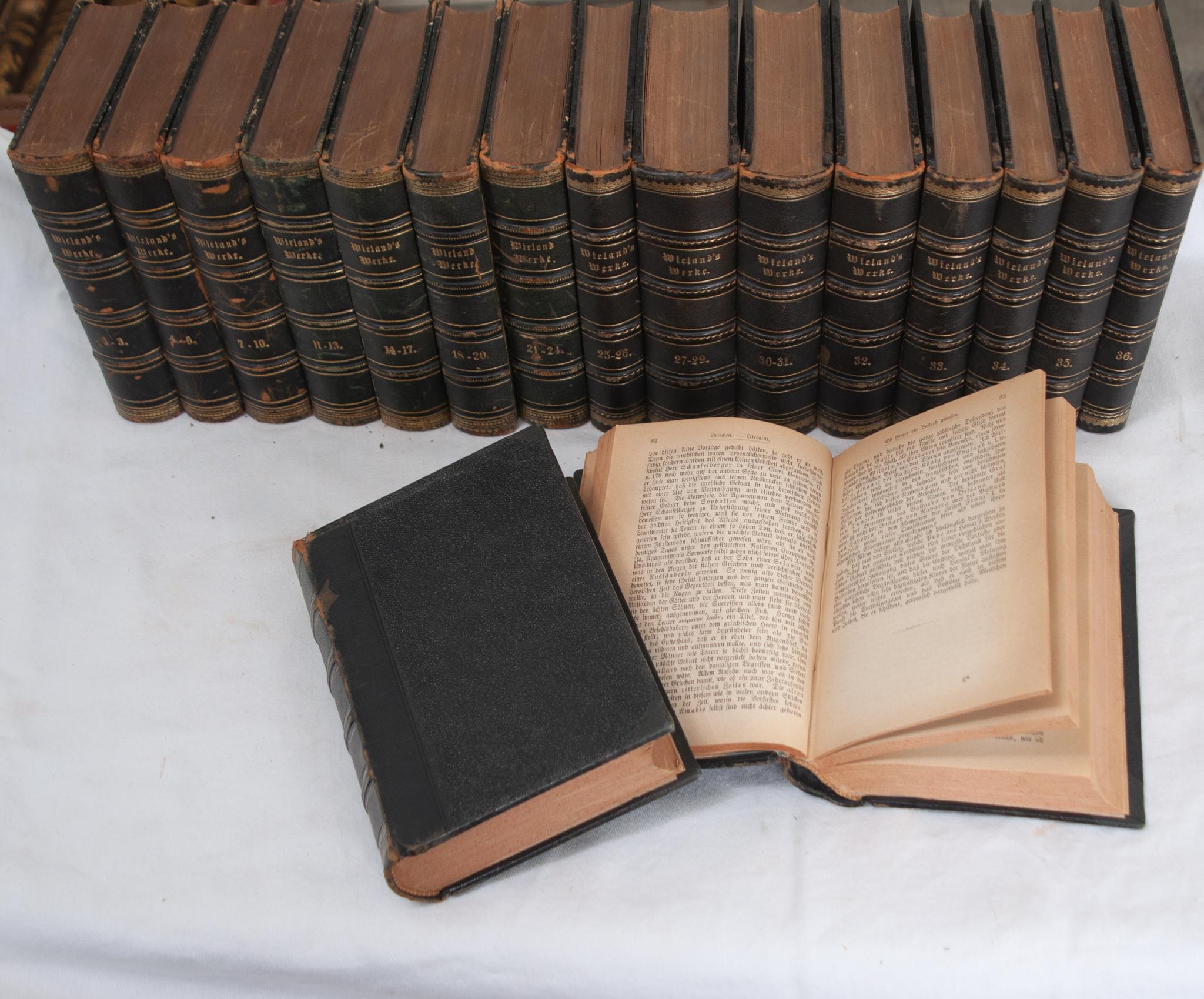 18th Century and Earlier Set of 17 Books by German Poet Christoph Wieland