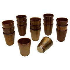 Used Set of 17 Ceramic Glass by Grespots, circa 1960