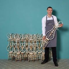 Ensemble de 17 balustrades géorgiennes en fer forgé