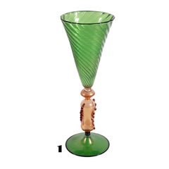 Set of 17 Murano Art Glass Goblets in Art Deco Taste, Italy, circa 1930–1940