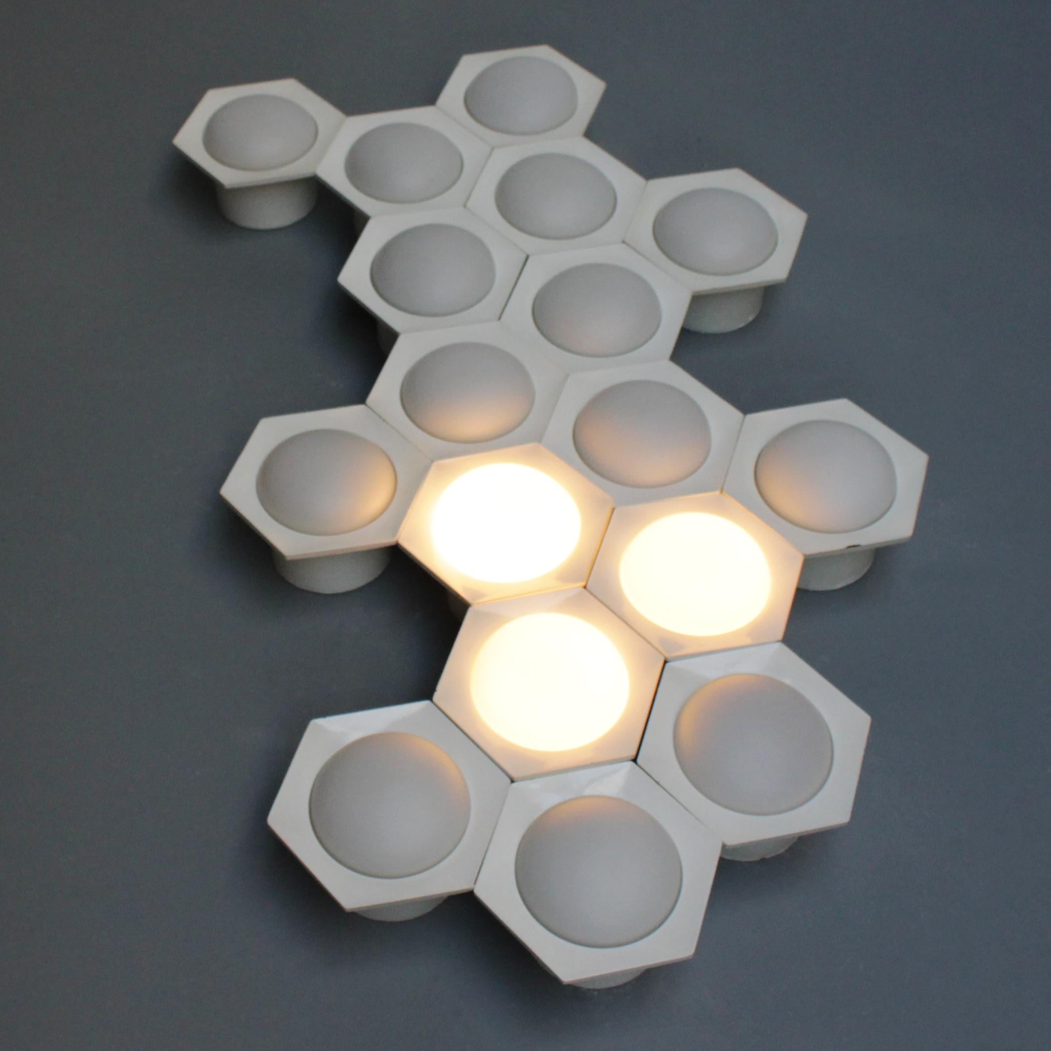 Set of 17 Wall Lights Hexagon by Raak Amsterdam 3