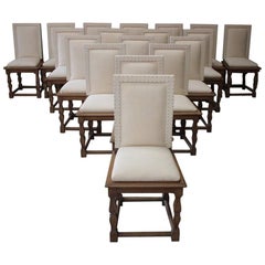 Set of 18, 19th Century French Dinning Chairs