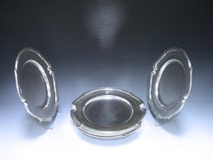 Set of 18 Antique French Silver Dinner Plates by Tetard Freres, Paris