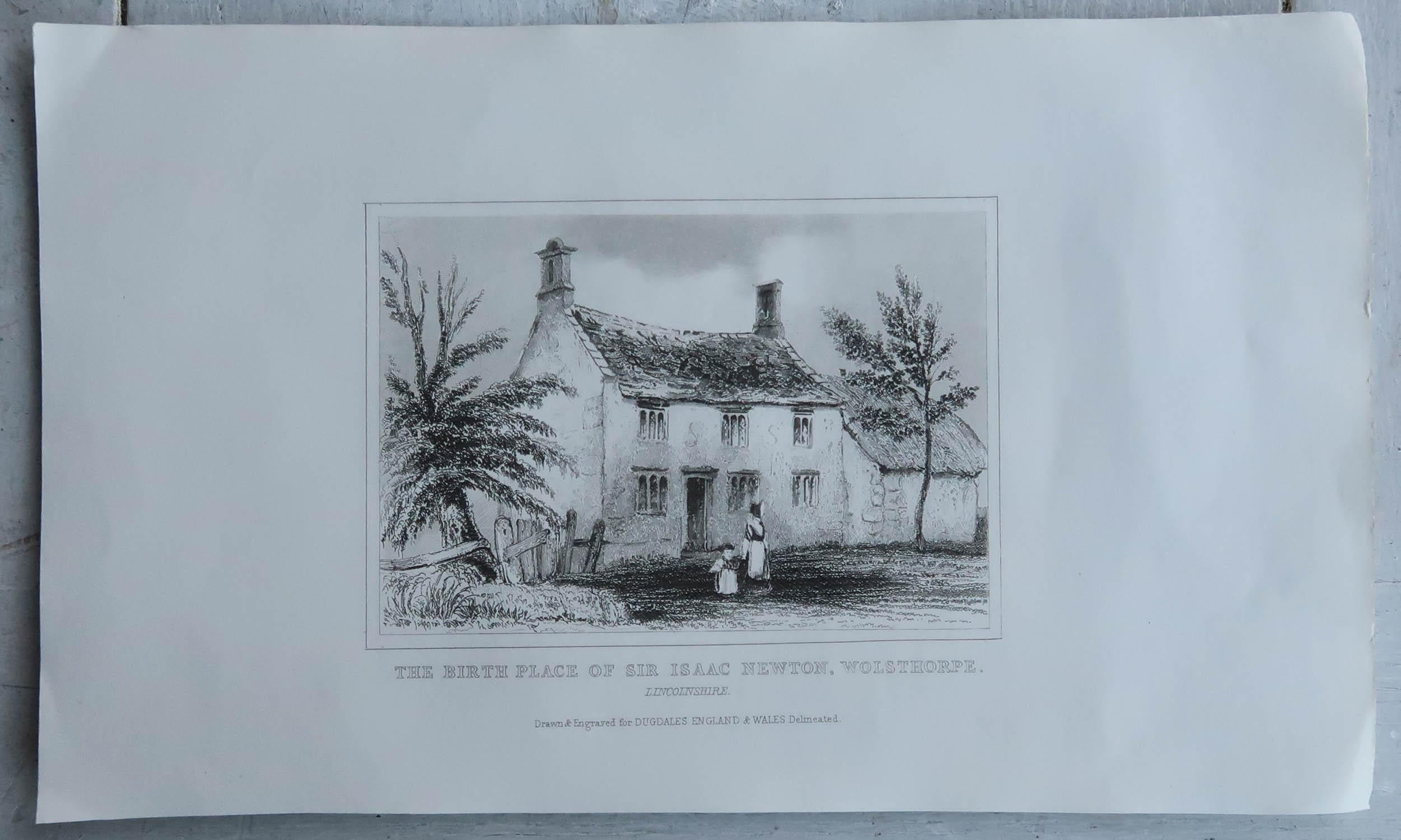 Rustic Set of 18 Antique Prints of English Country Cottages, circa 1840 For Sale