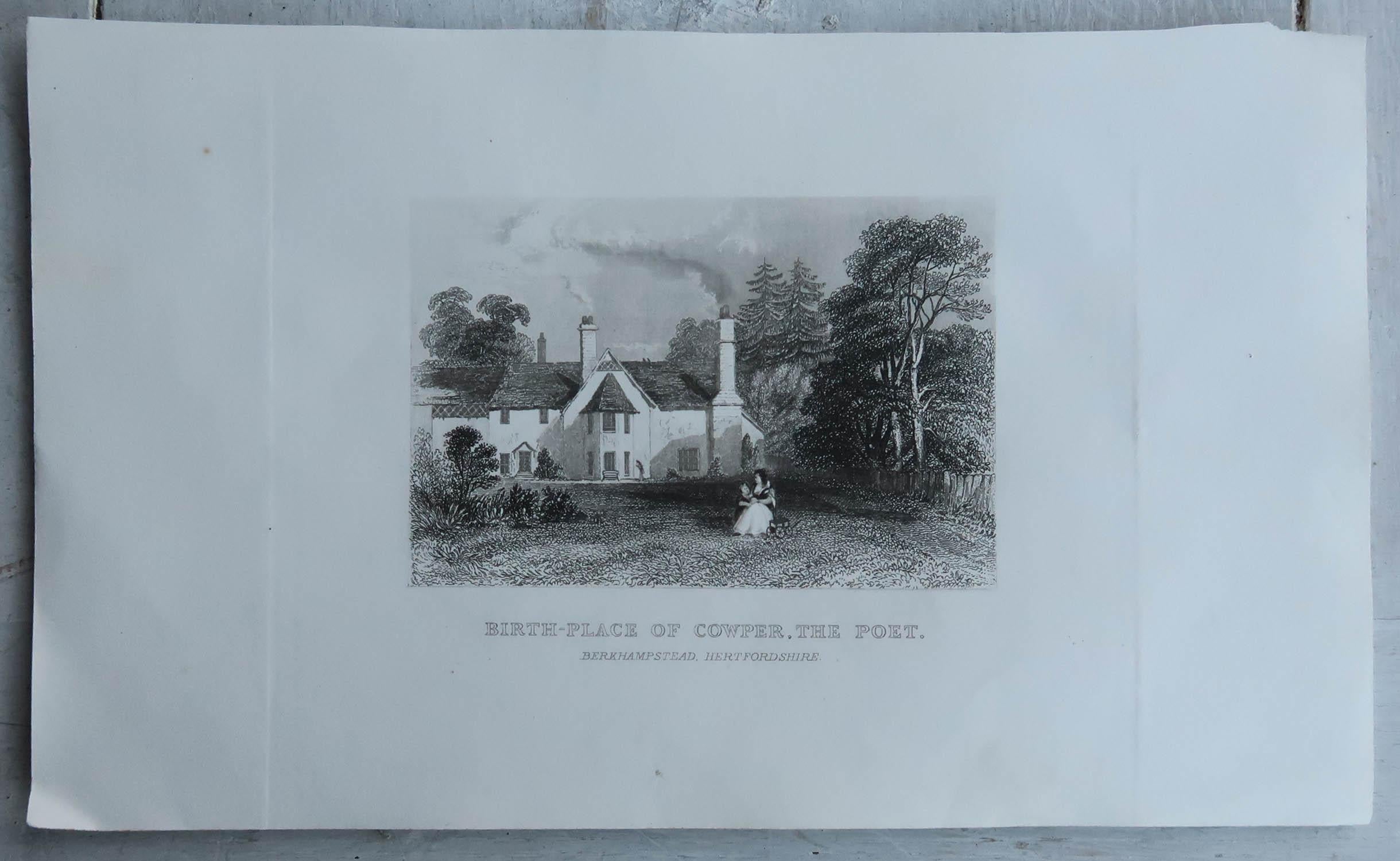 Set of 18 Antique Prints of English Country Cottages, circa 1840 In Good Condition For Sale In St Annes, Lancashire